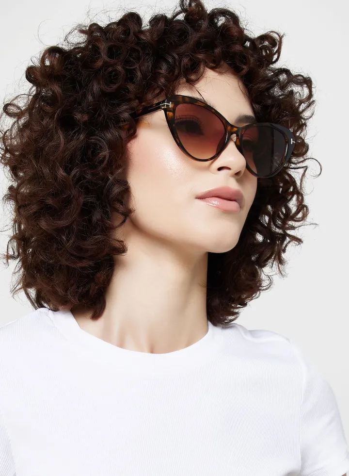 Metal Trim Cat Eye Sunglasses