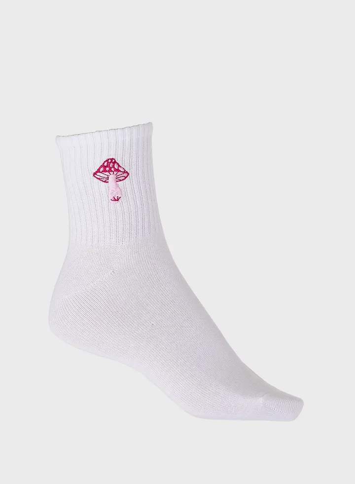 Embroidered Pattern Socks