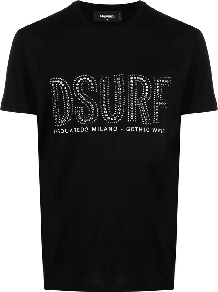 logo-studded short-sleeve T-shirt