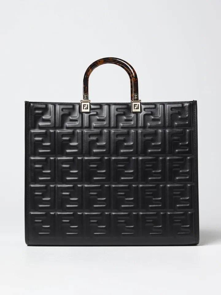 Sunshine Fendi leather bag with embossed logo