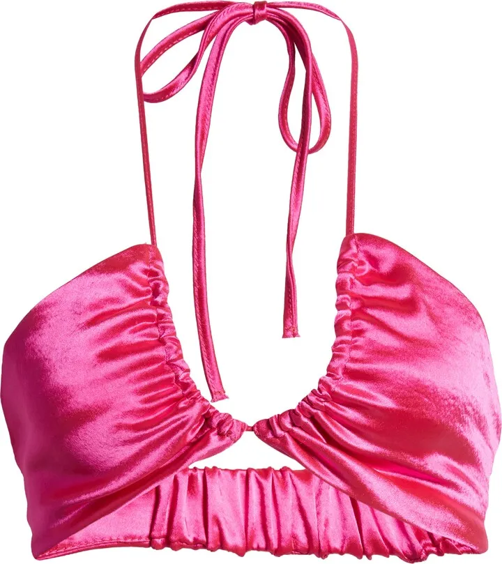 Halter Satin Bralette