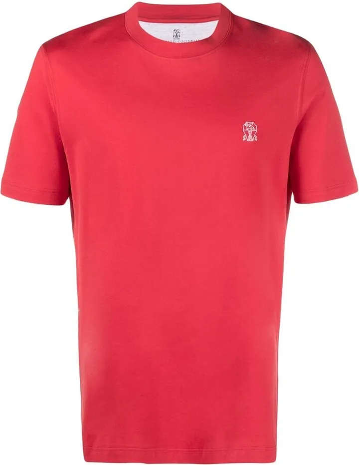 logo embroidery cotton T-shirt