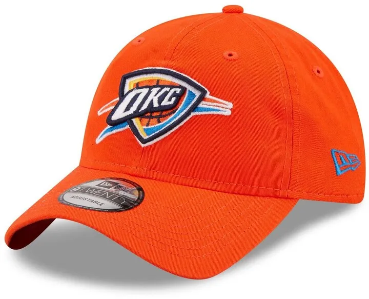 Men's New Era Orange Oklahoma City Thunder Team Core Classic Secondary 9TWENTY Adjustable Hat
