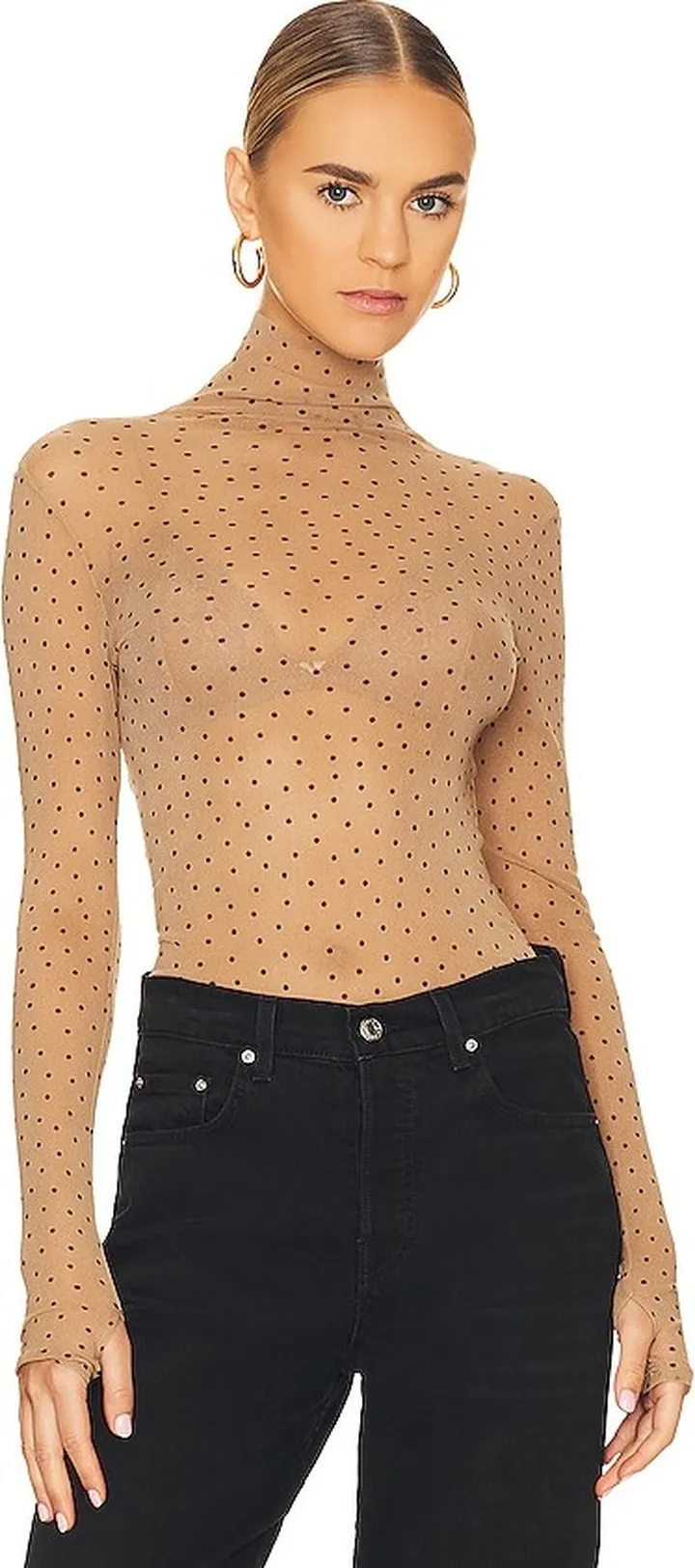 Mesh Turtleneck