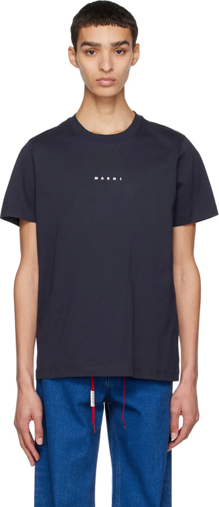 Marni Navy Printed T-Shirt