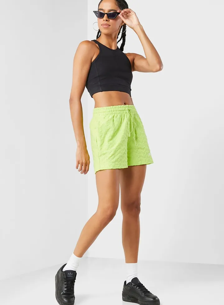 High Waist Logo Shorts