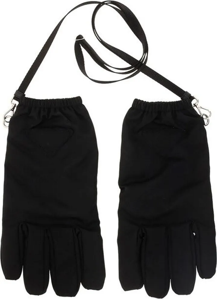 Prada Triangle-Patch Slip-On Gloves