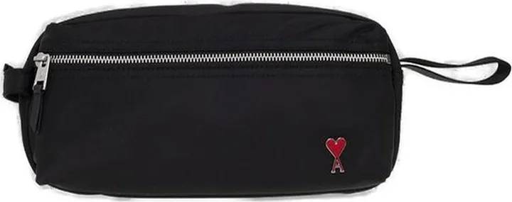AMI Paris Ami de Coeur Zipped Wash Bag