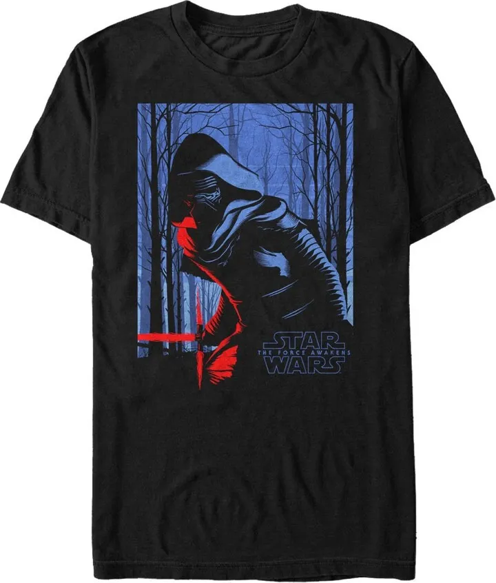 Men's Star Wars The Force Awakens Kylo Ren in the Woods T-Shirt - Black - X Large