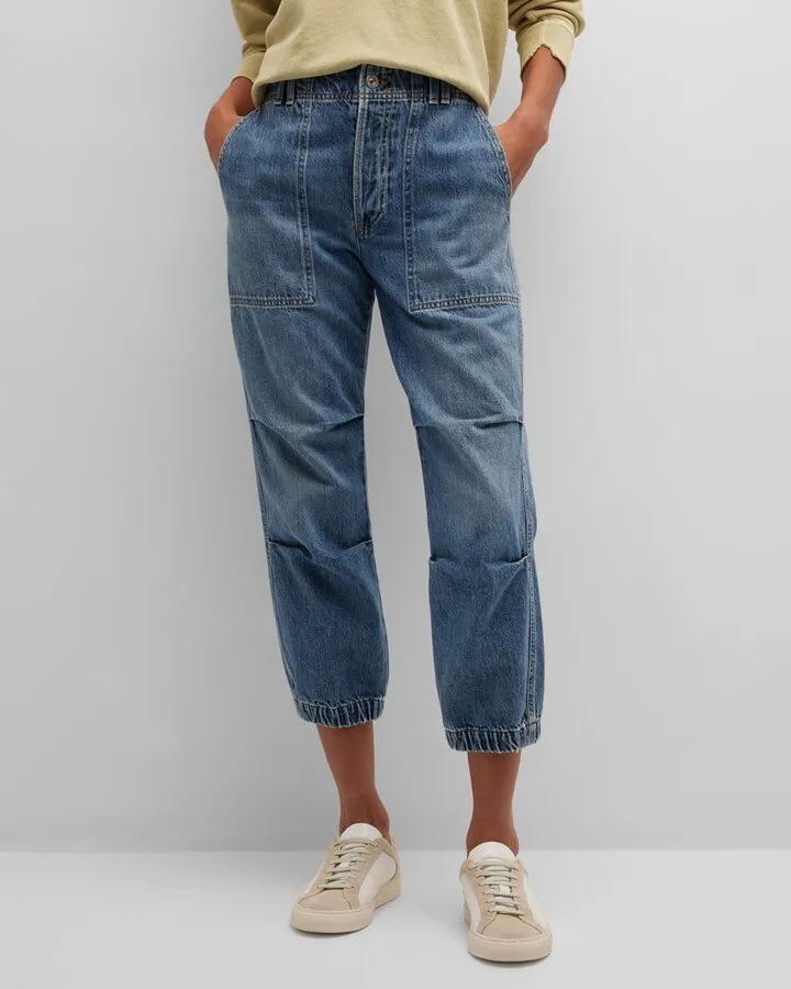 Agni Cropped Denim Trousers