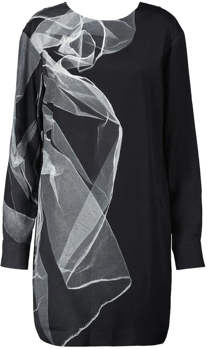 Printed crepe minidress