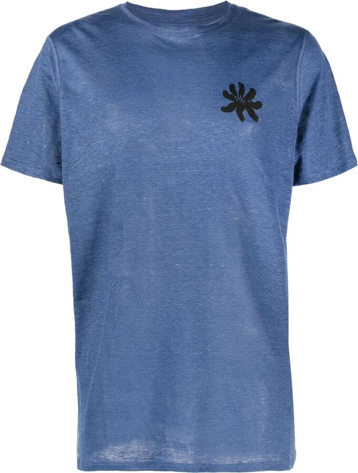 Blue Sukha Graphic-Print Hemp T-Shirt