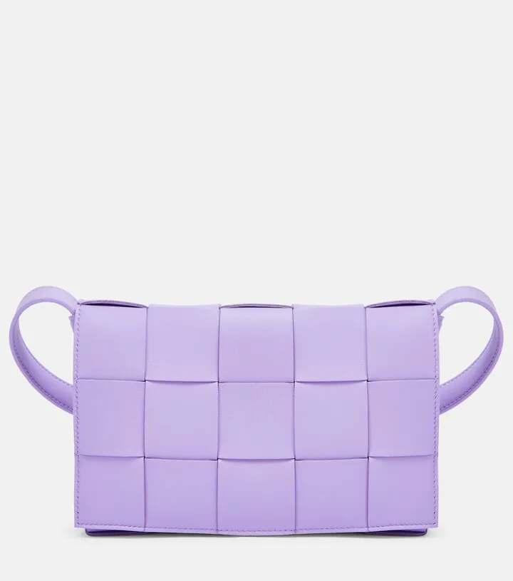 Cassette leather shoulder bag