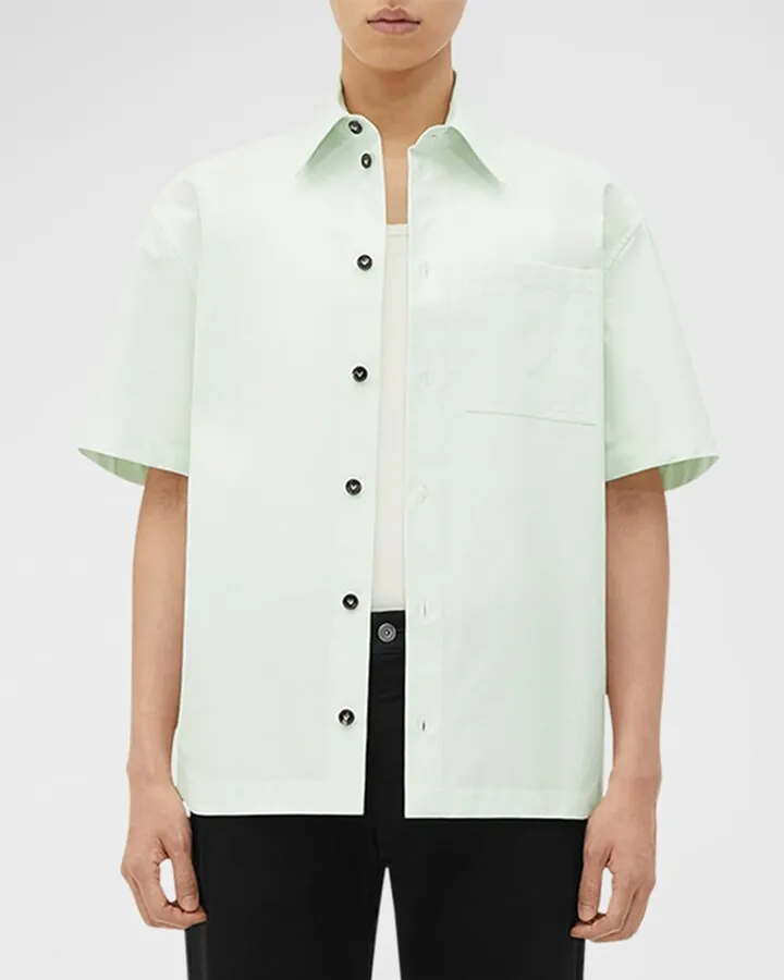 Men's Compact Cotton Canvas Sport Shirt