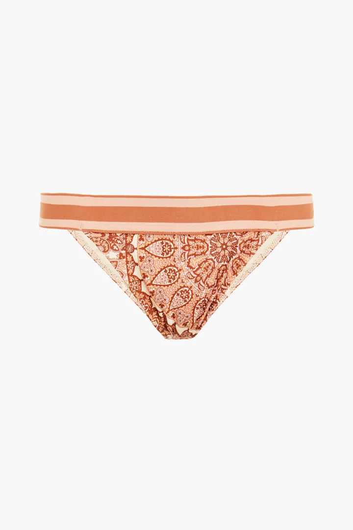 Printed mid-rise bikini briefs
