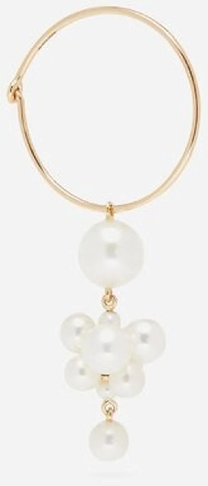 Boticelli Pearl & 14kt Gold Hoop Single Earring