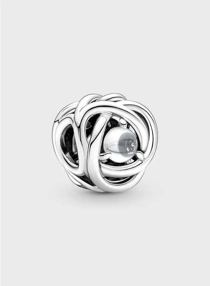 Clear Eternity Circle Charm