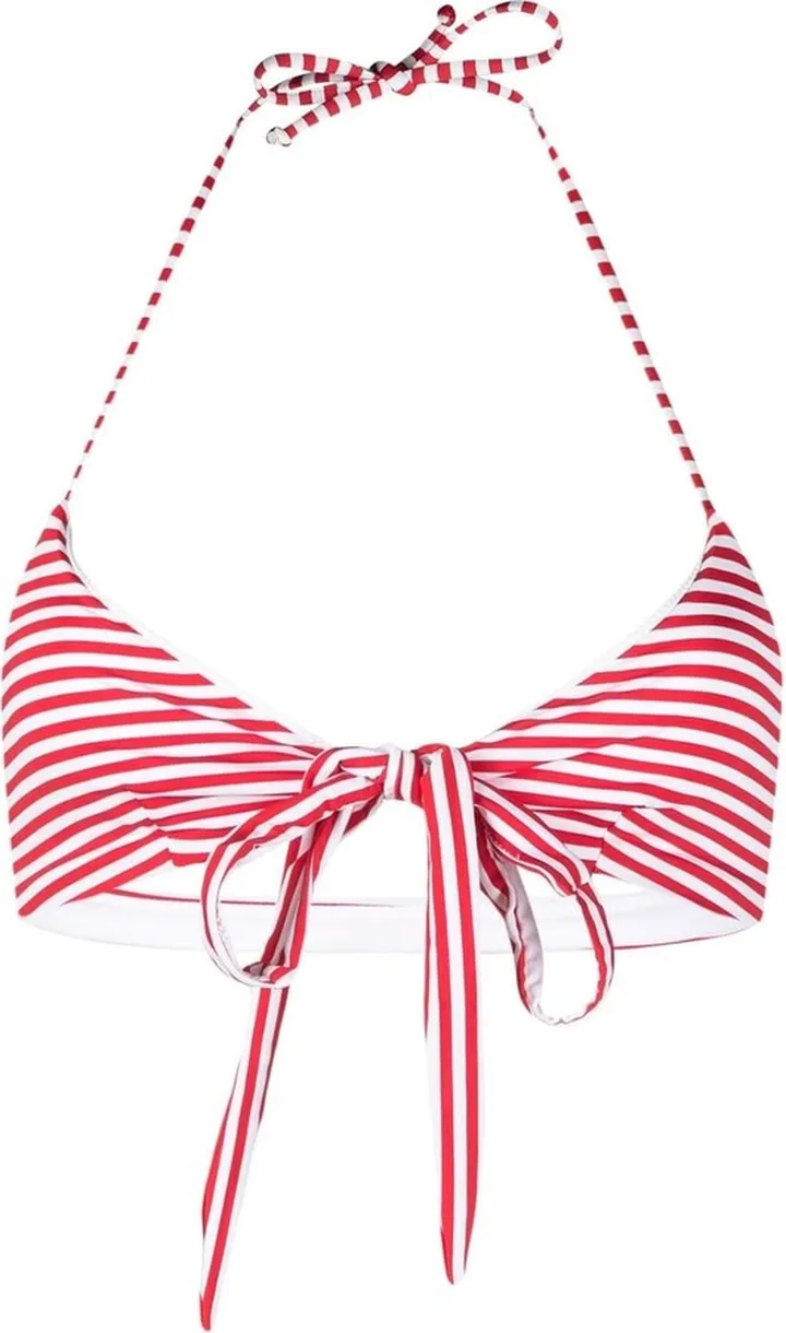 Horizontal Stripe-Pattern Bikini Top