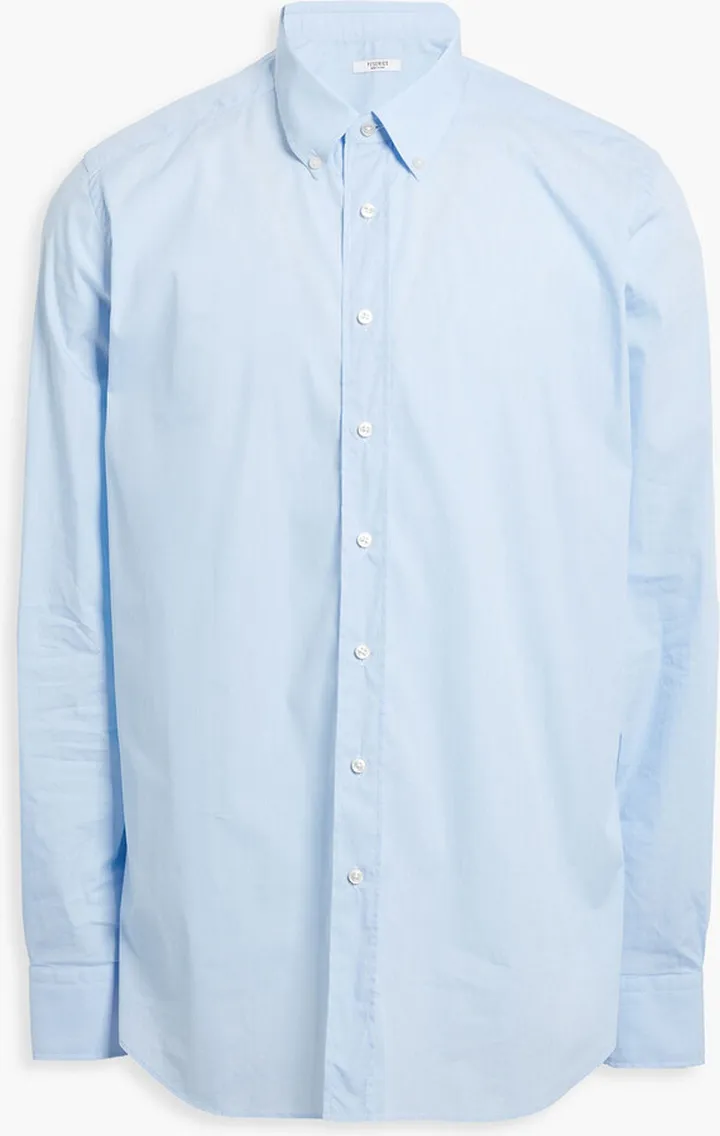 Cotton-blend poplin shirt