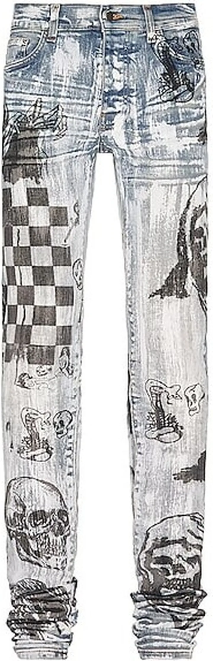 Amiri Wes Lang Sketch Jean in Blue