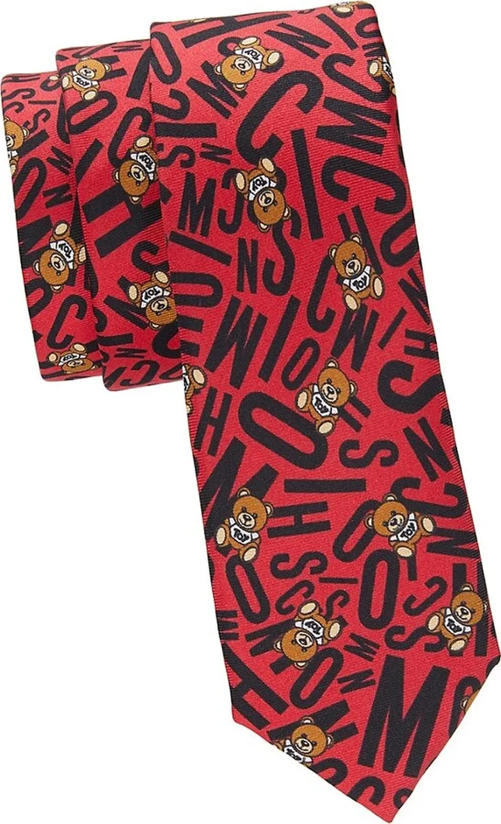 Bear Logo Silk Tie