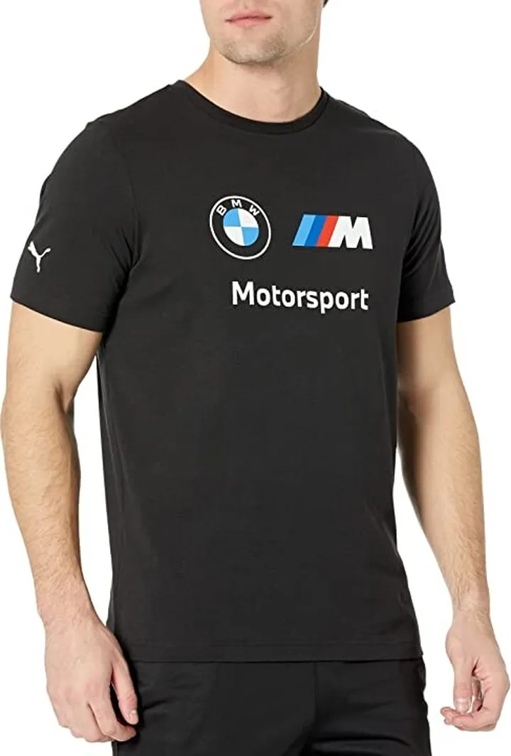 PUMA BMW M Motorsport Essentials Logo Tee (Black) Men's Clothing