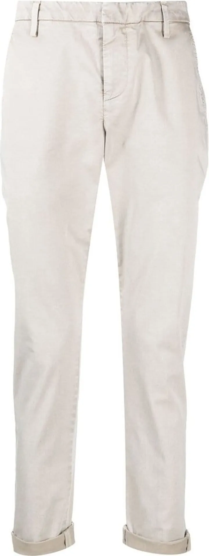 Cropped Cotton Chino Trousers