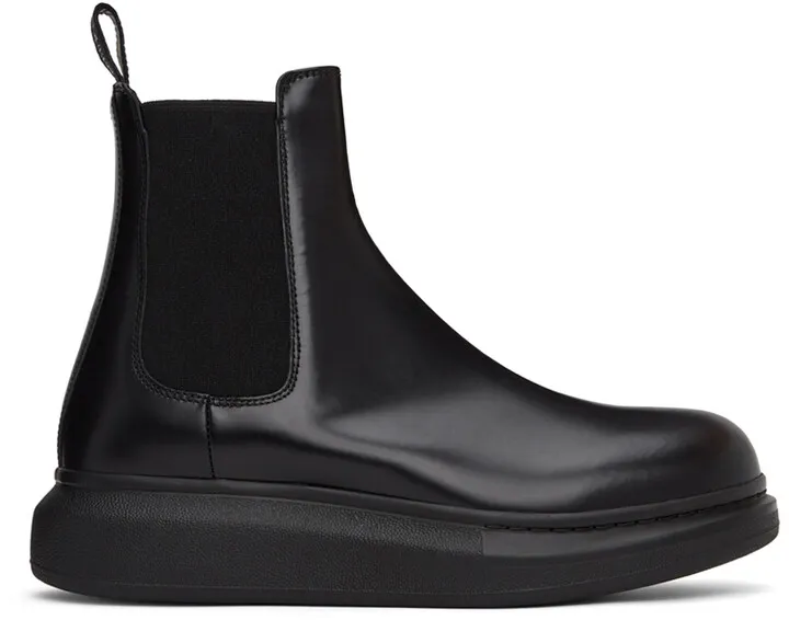 Alexander McQueen Black Hybrid Chelsea Boots
