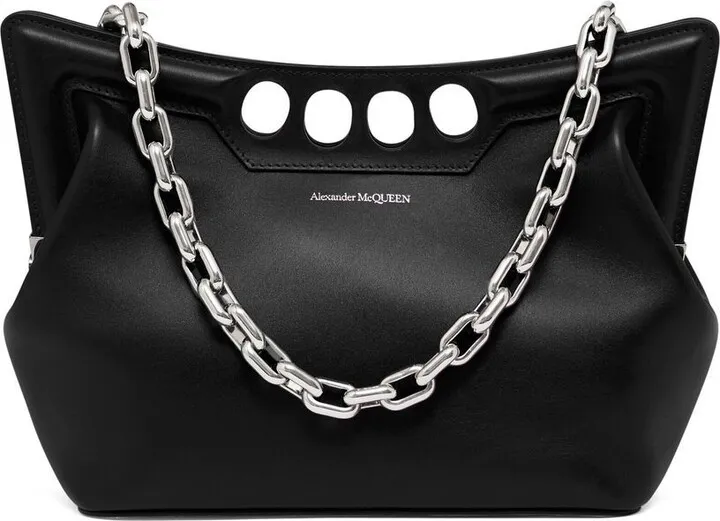 ALEXANDER MCQUEEN- The Small Peak Leather Shoulder Bag
