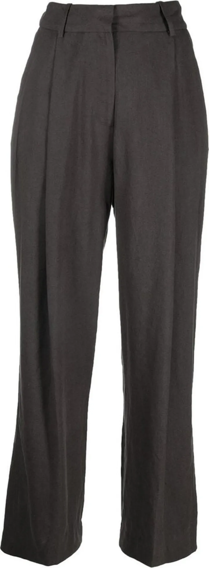 High-Waisted Pleated Trousers