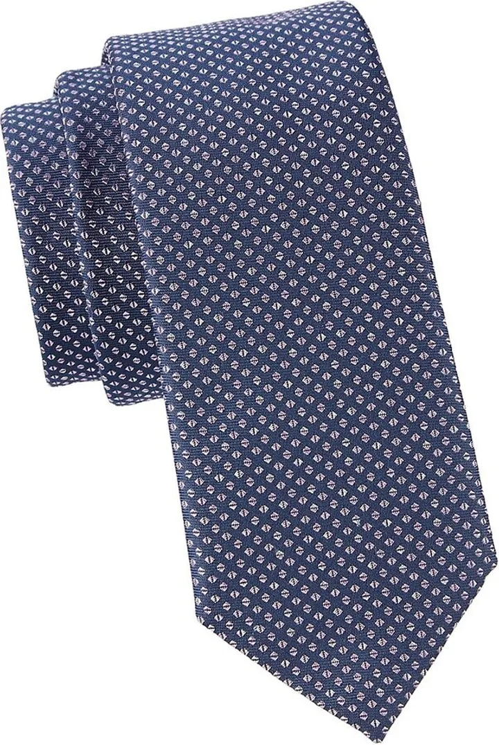 Patterned Silk Blend Tie
