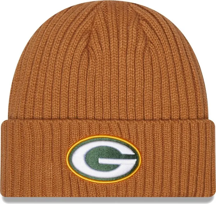 Men's New Era Brown Green Bay Packers Core Classic Cuffed Knit Hat
