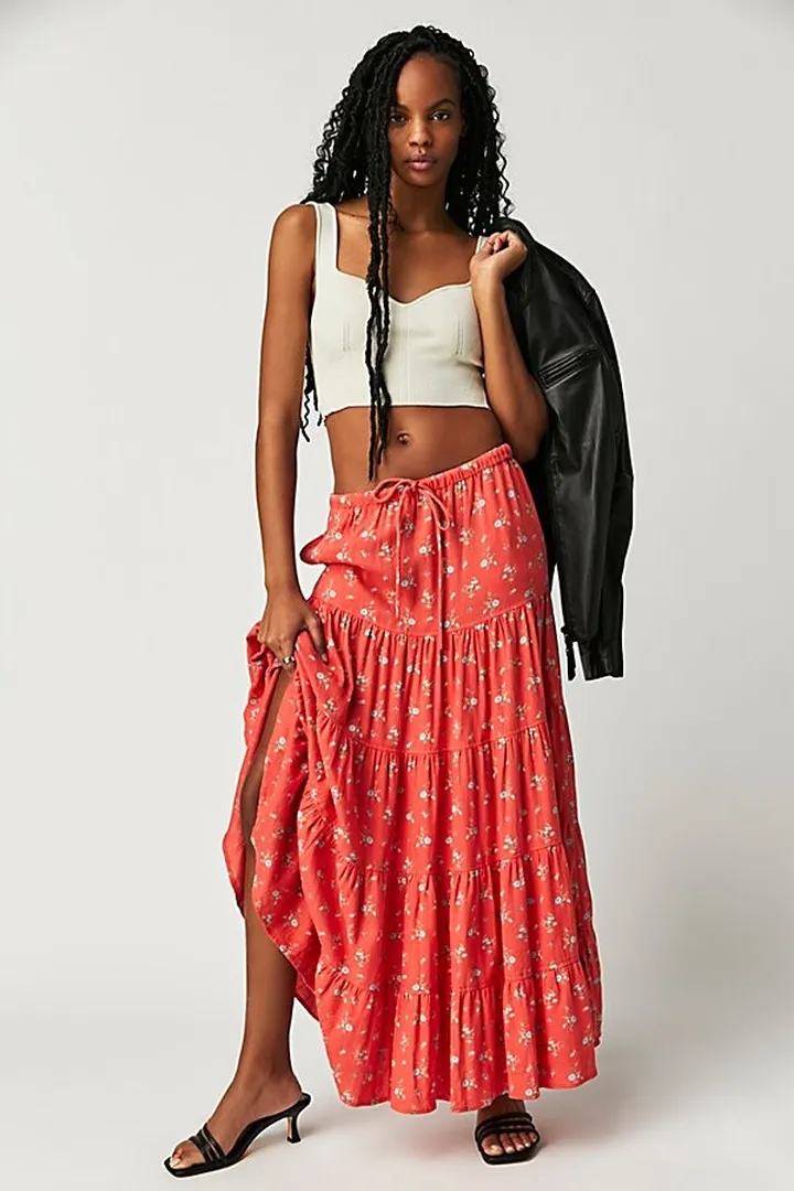 Nova Tiered Maxi Skirt by Free People