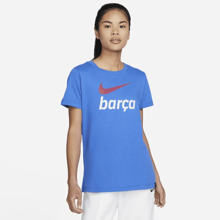 Women's Nike FC Barcelona Soccer T-Shirt in Blue