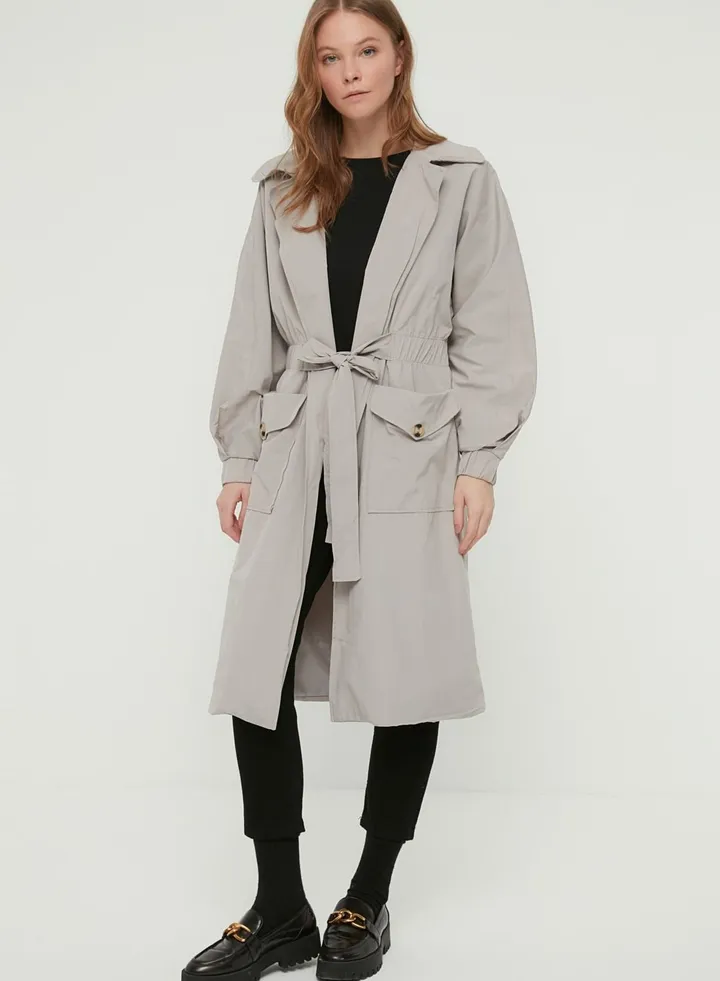 Pocket Detail Longline Coat