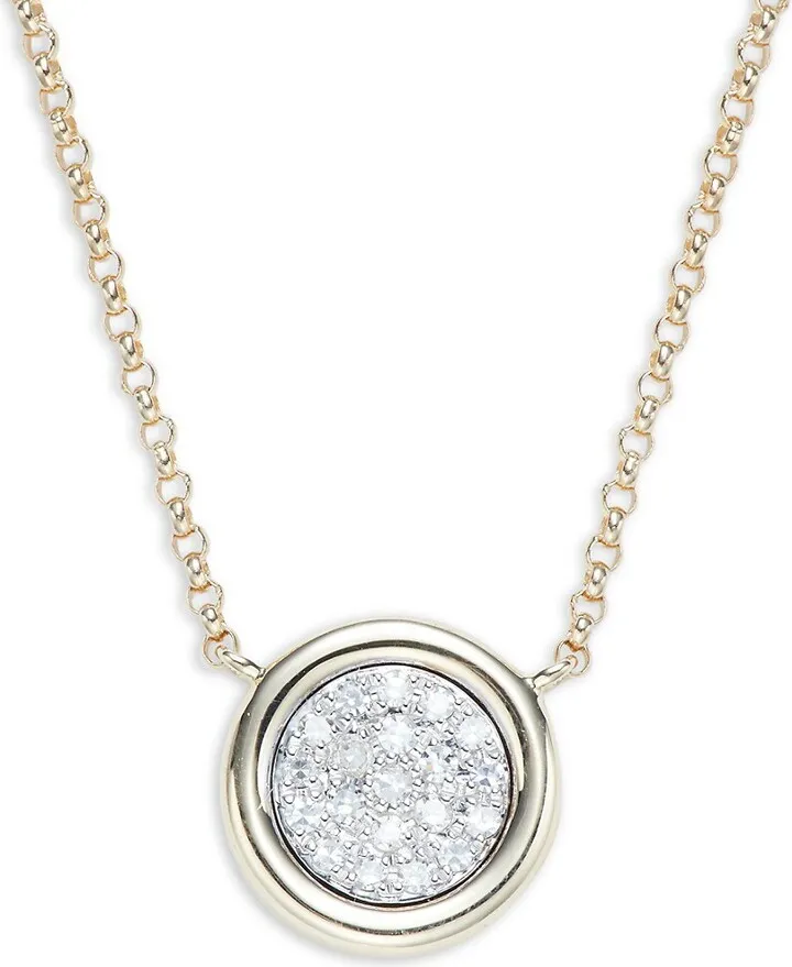 14K Yellow Gold & Diamond Pendant Necklace