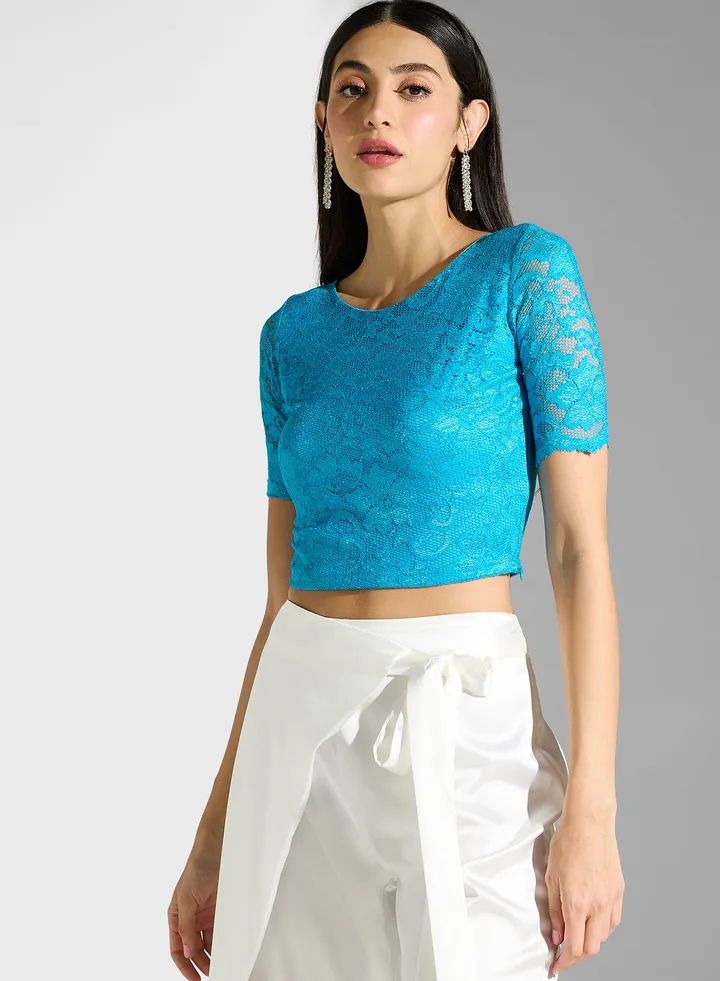 Crew Neck Crop Top