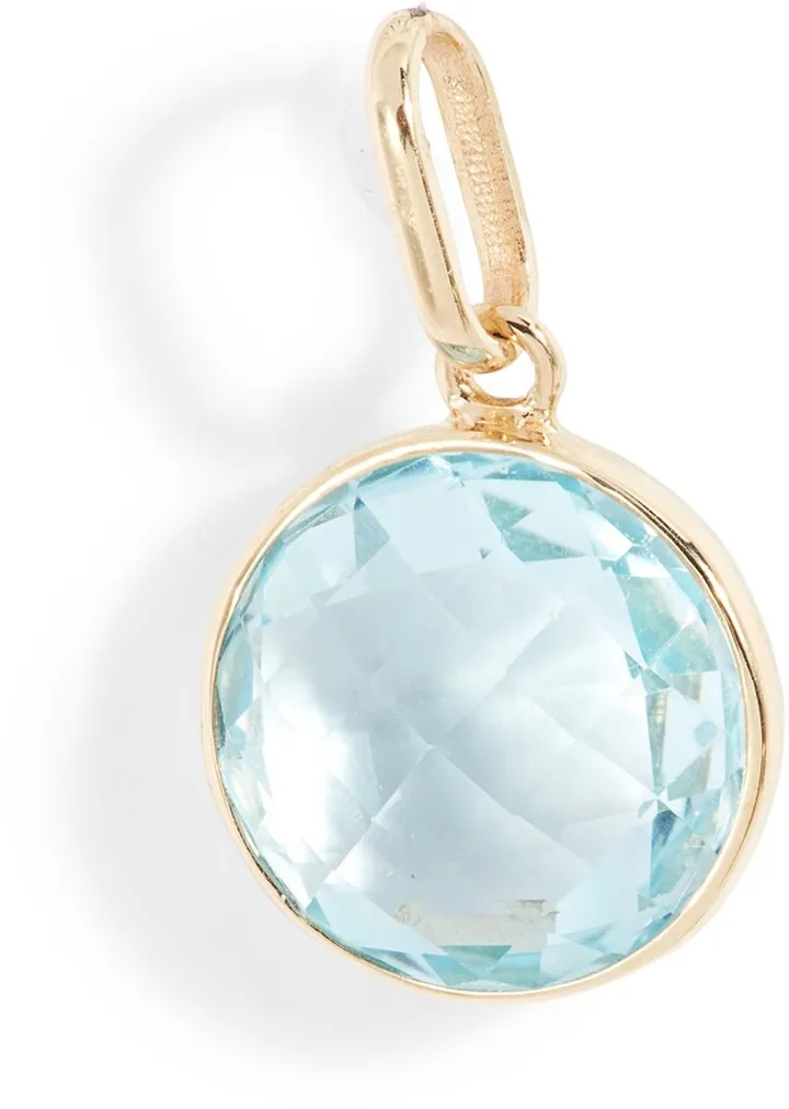 Classique Bezel Swiss Blue Topaz Charm
