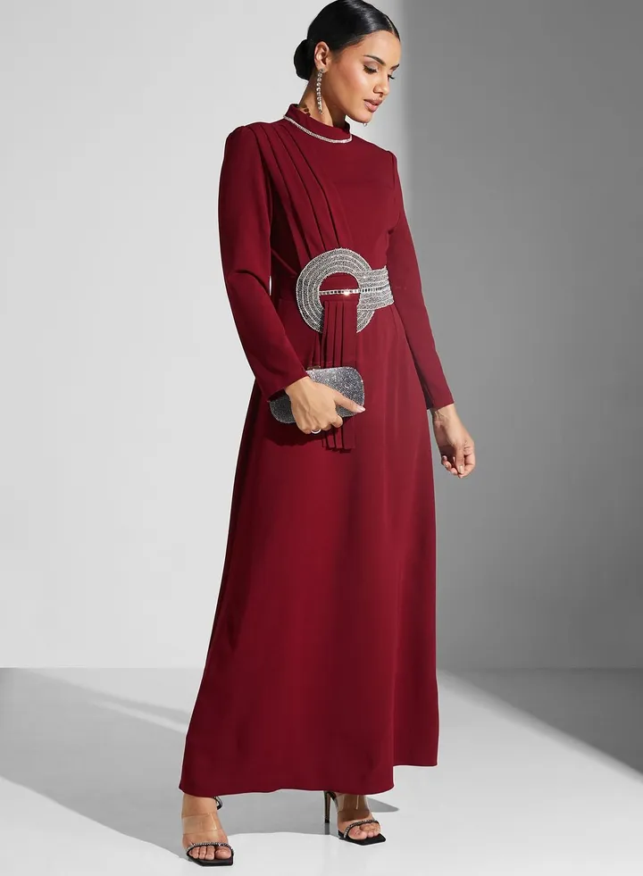 Embellished Waist Dress