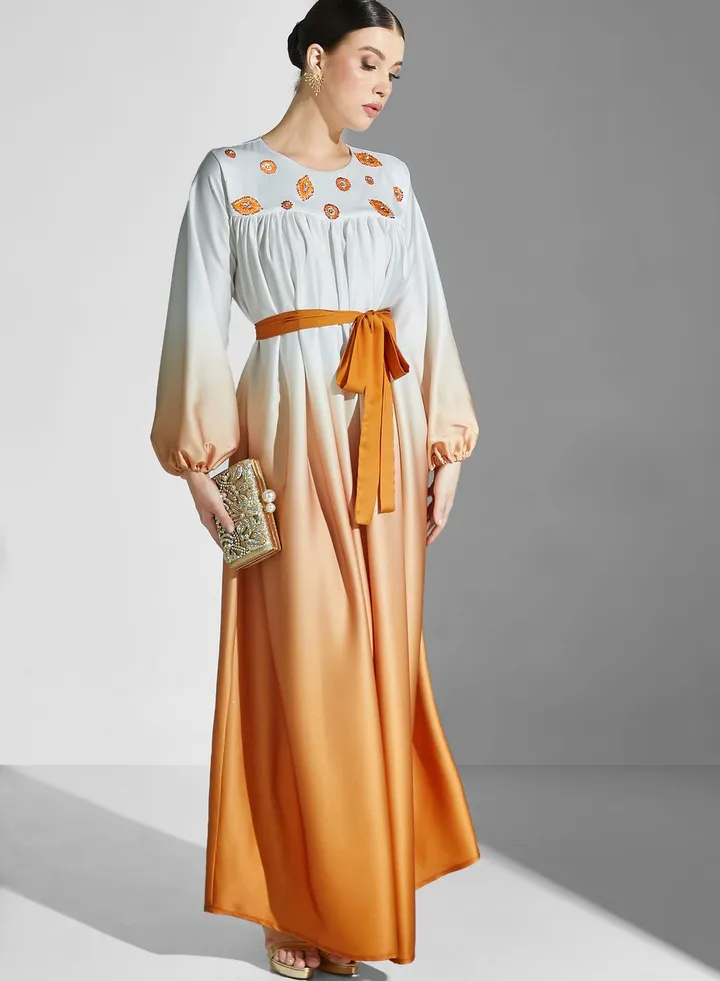 Color Block Tiered Dress