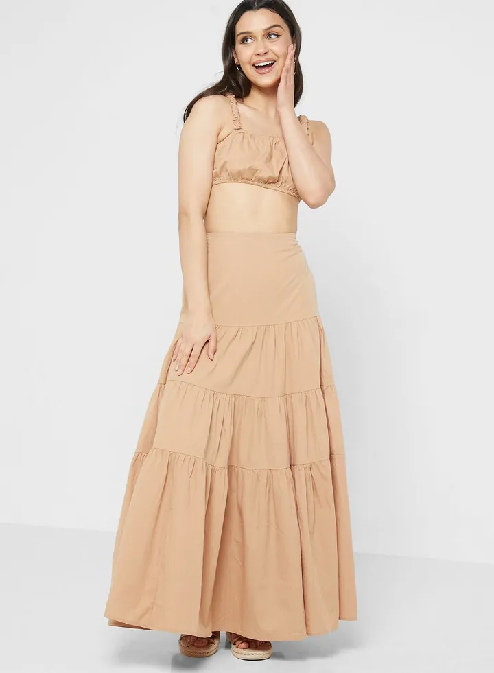 Tiered Skirt And Top Set