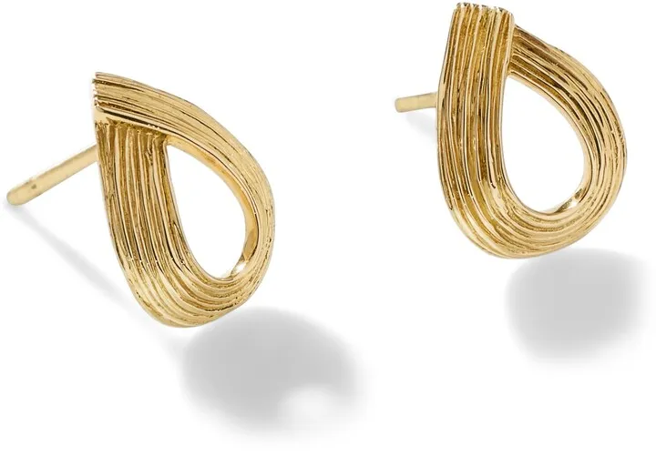 Bamboo Striated Drop Earrings