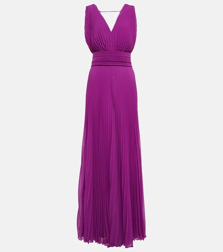 Gennaro crepe gown