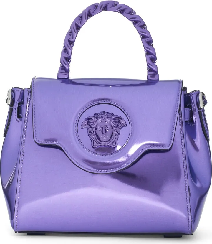 Small La Medusa Metallic Chain Handle Bag