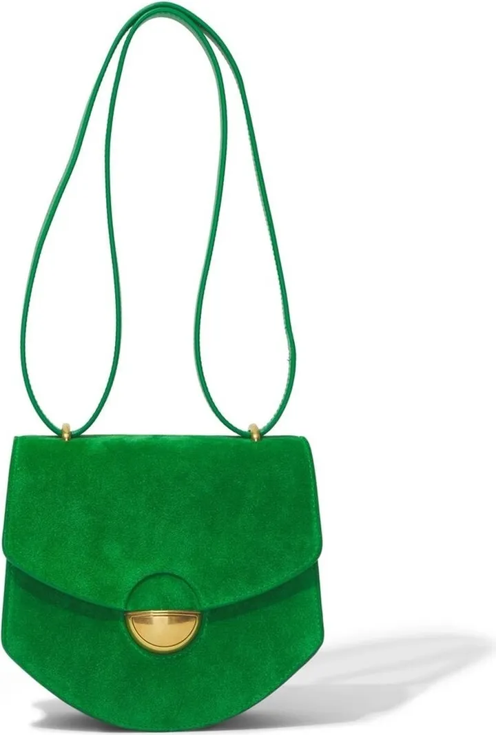 Mini Round Dia suede crossbody bag