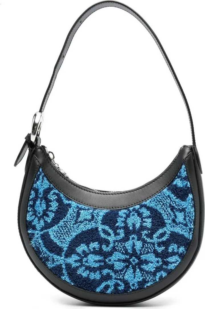 Marine floral-print shoulder bag