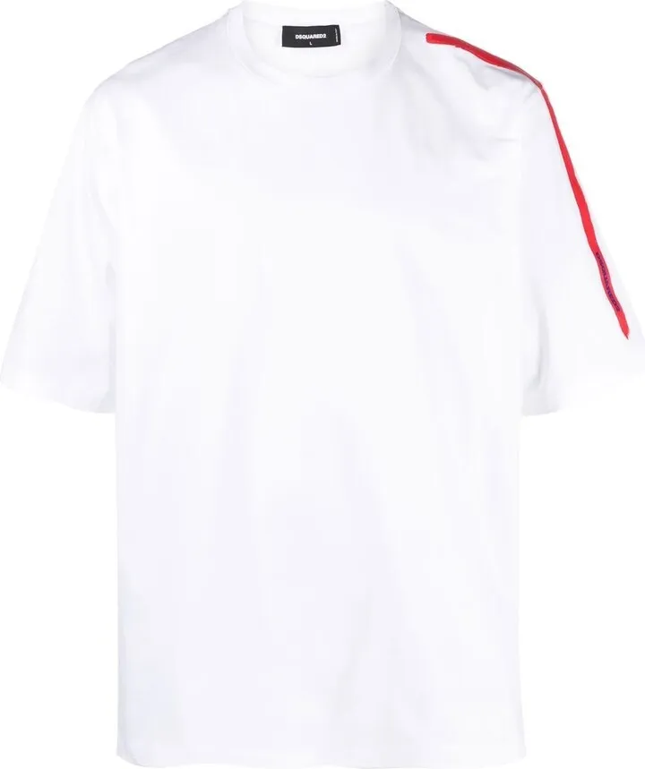side-stripe short-sleeved T-shirt