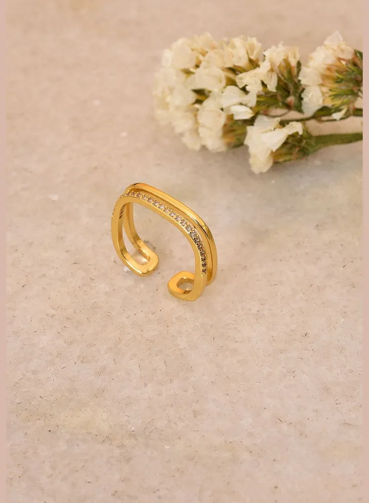 Gold Plated Designer Ring