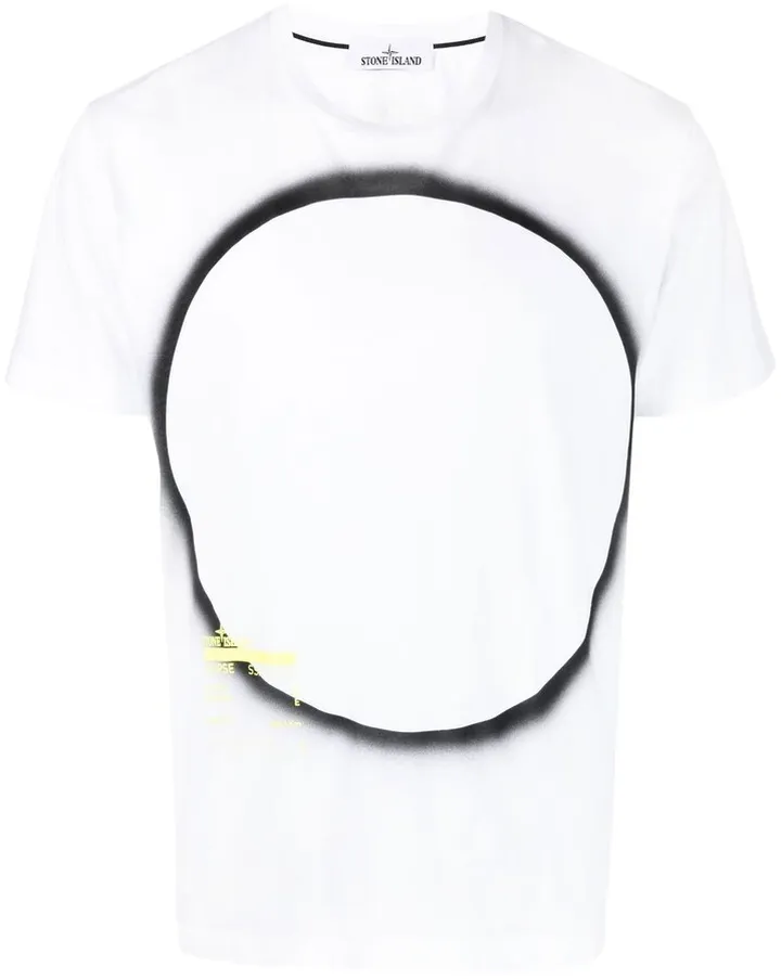eclipse-print cotton T-shirt
