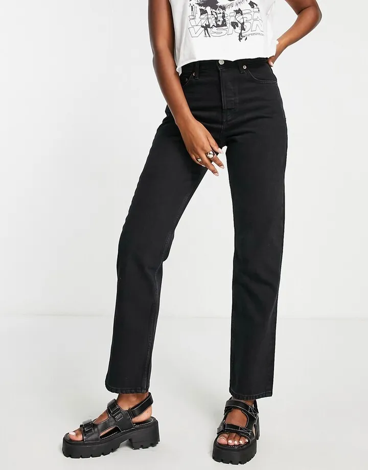 Topshop Dad jean in washed black